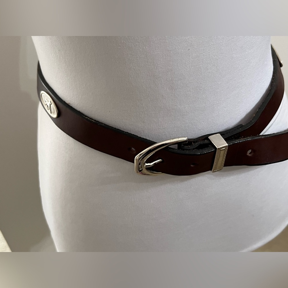 Horse-themed Brown Leather Belt - Size 30 - Picture 6 of 11